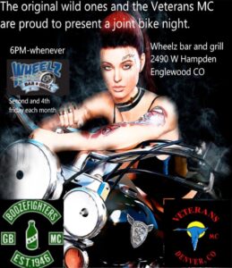 Bike Night Booze Fighters & Vets MC @ Wheelz Bar & Grill